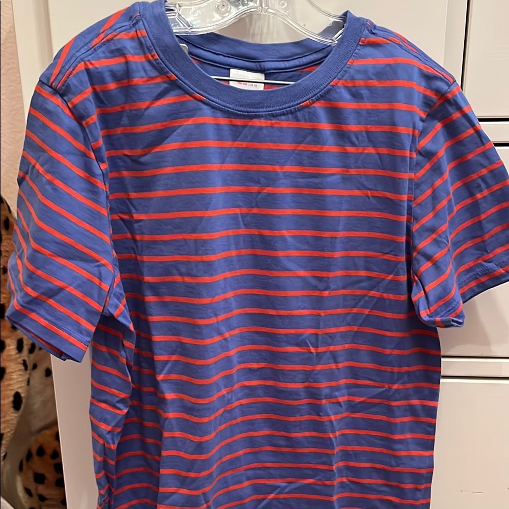 Striped Kids Shirt - Blue and Red